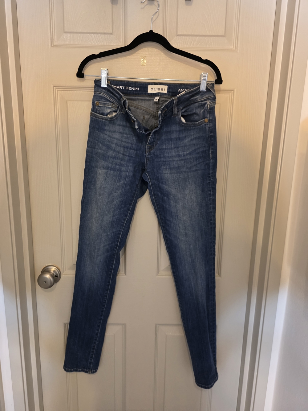 DL1961 Women's Amanda Medium Blue Skinny Jeans Sz26
